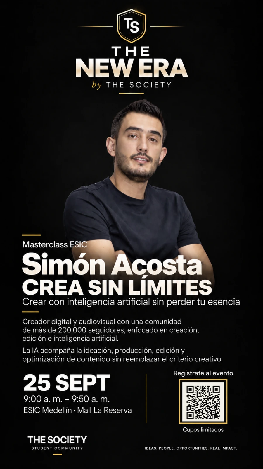 Afiche oficial de Simón Acosta para THE NEW ERA